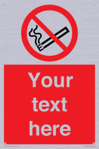 Custom No E-cigarettes / Vaping Sign